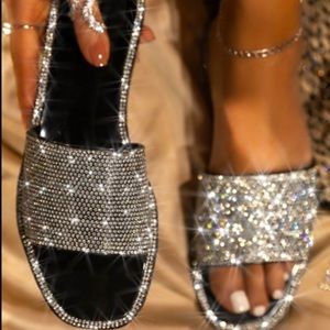 Ebony sparkle slides